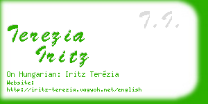 terezia iritz business card
